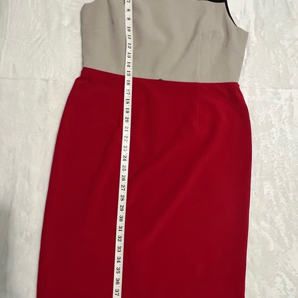 EVAN PICONE Colorblock Sleeveless Dress - Black, Gray, and Red - Picture 5 of 7
